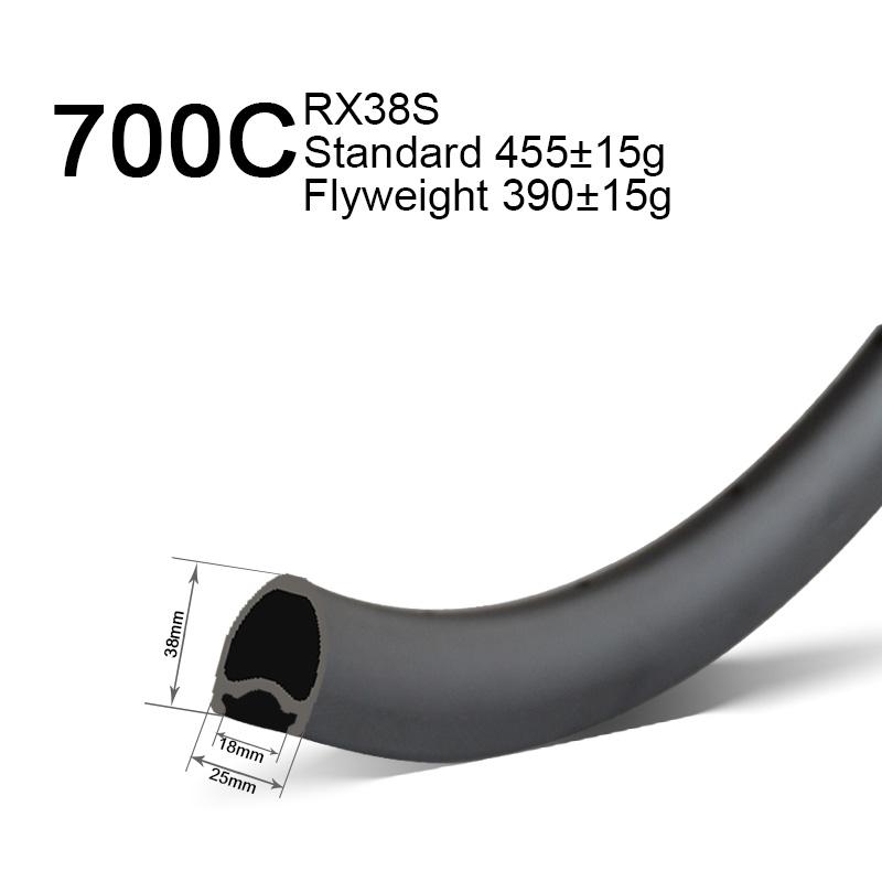 700c 38mm deep tubeless rims