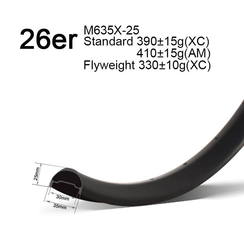 26er 35mm wide mtb rims