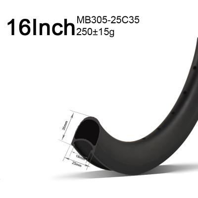 16in 25mm wide 35mm deep folding bike rims